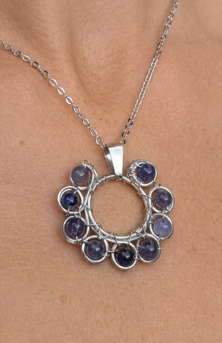 Iolite pendant