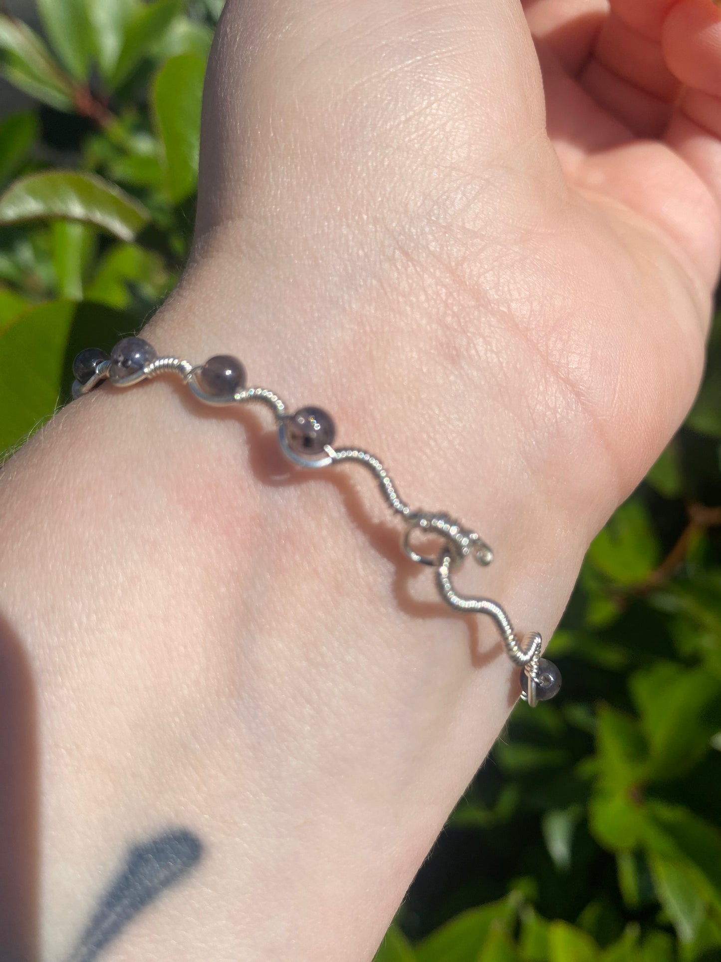 Iolite Squiggle bracelet