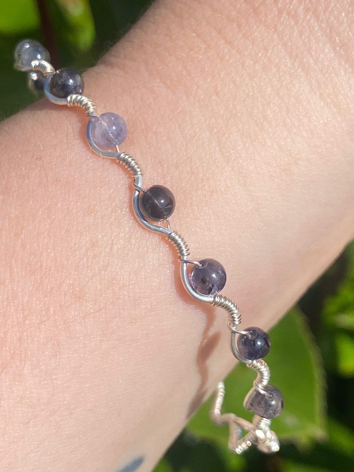 Iolite Squiggle bracelet