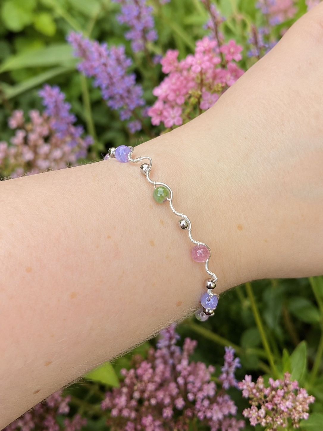 Mixed Tourmaline Squiggle Bracelet