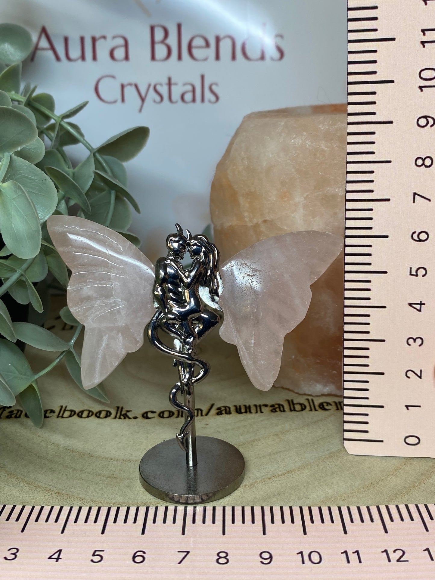 Rose Quartz Devil and Woman wings