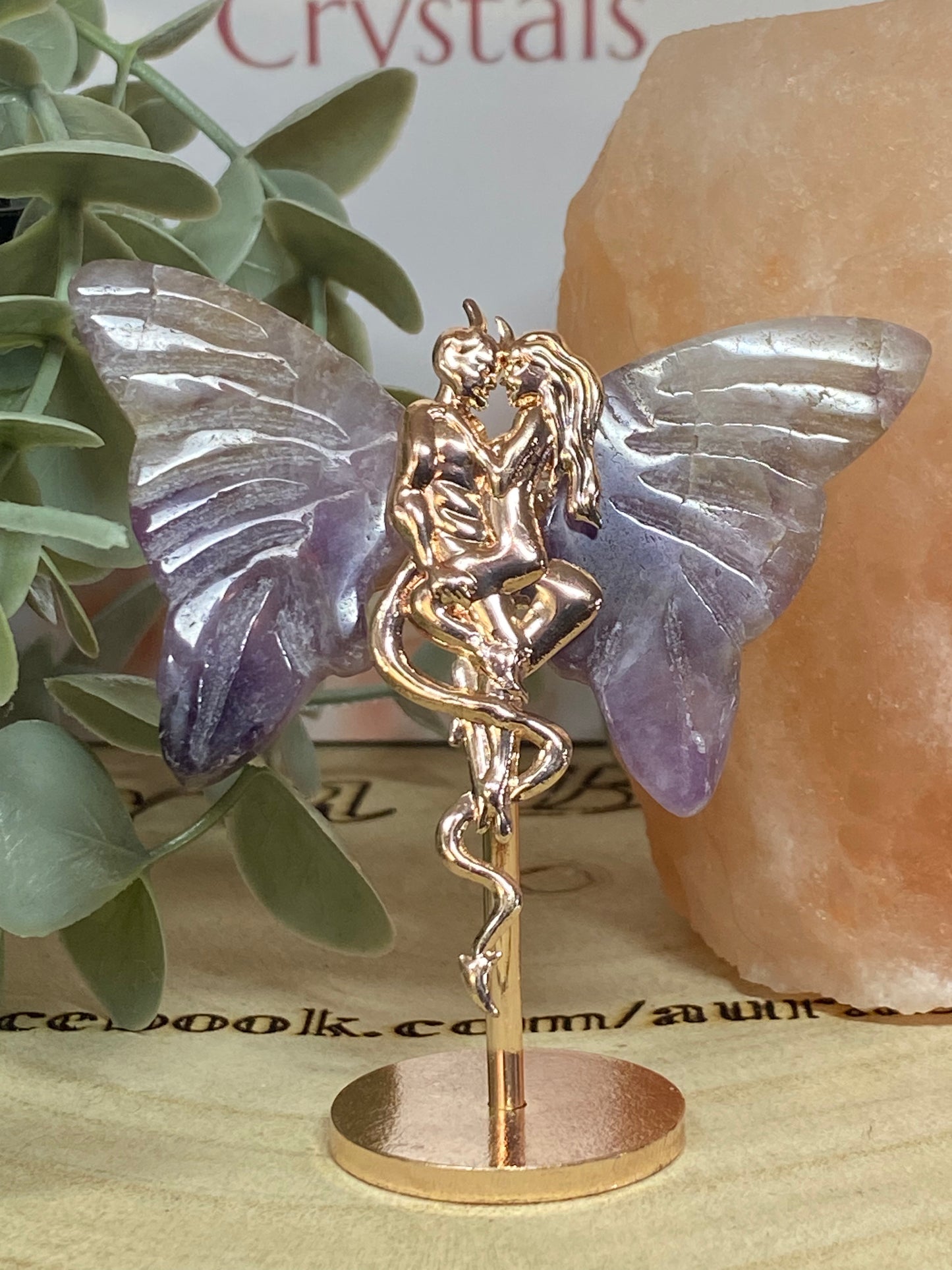Amethyst Devil and Woman Wings