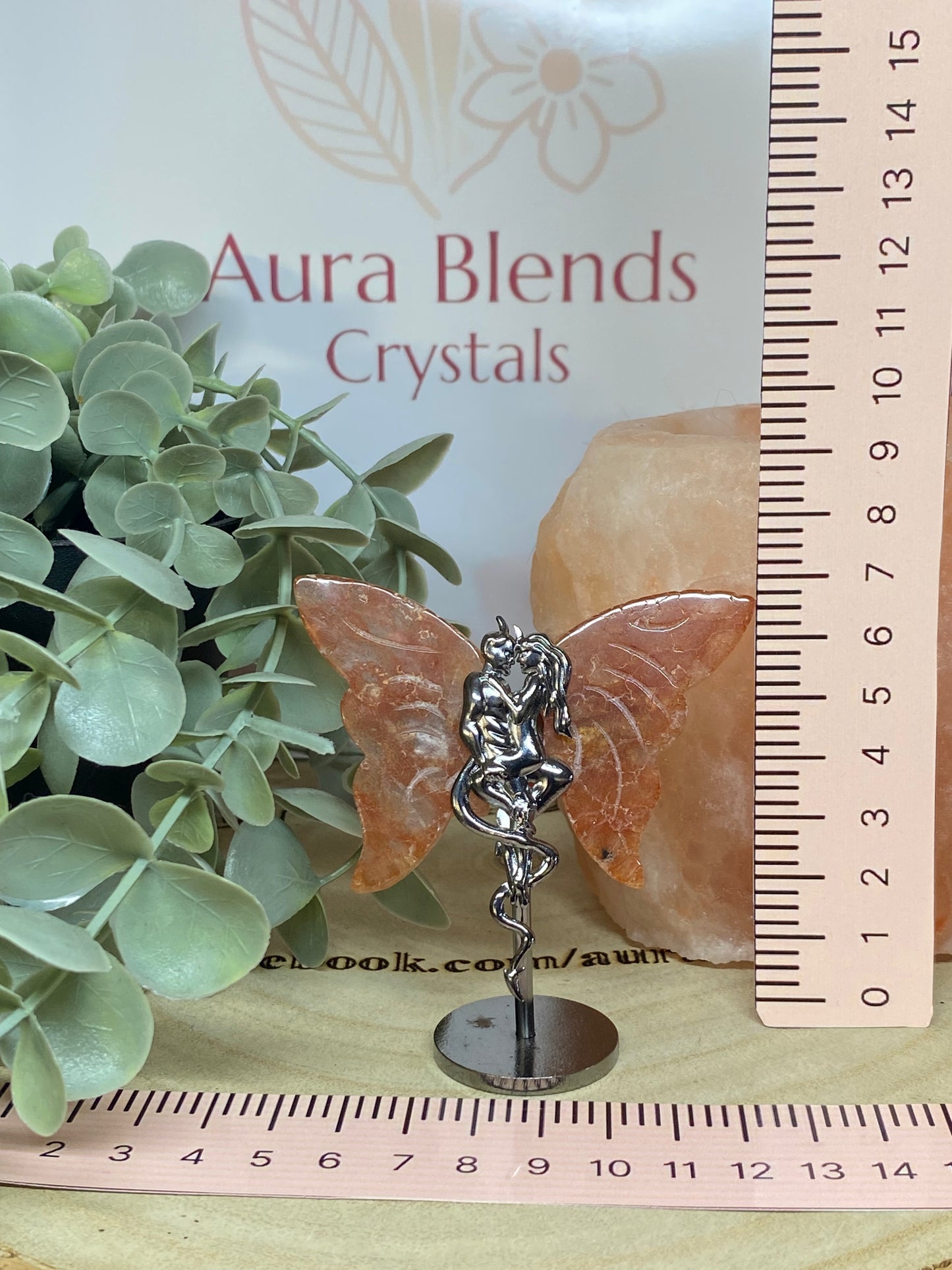 Fire Quartz Devil and Woman Wings