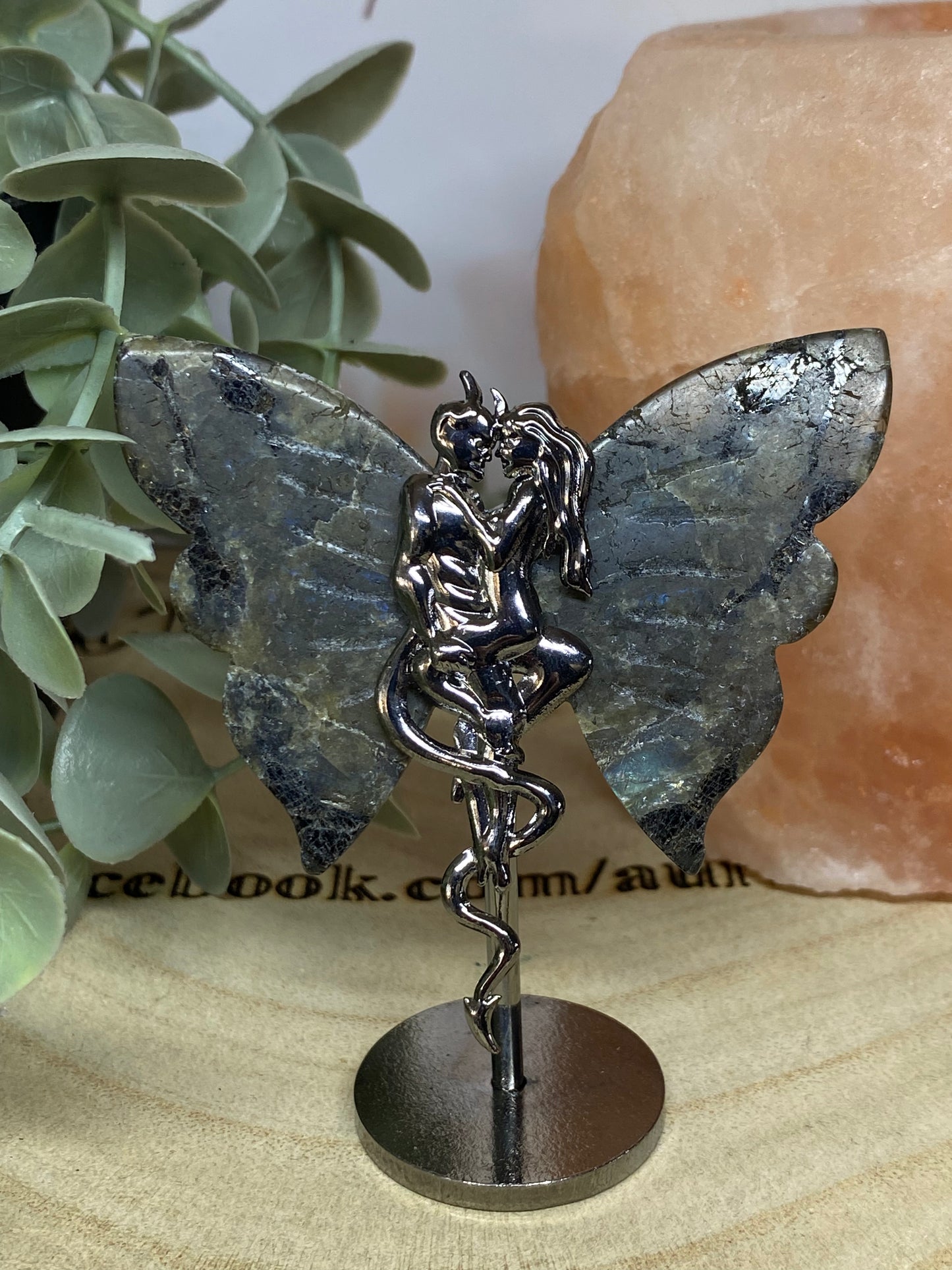 Labradorite Devil and Woman Wings