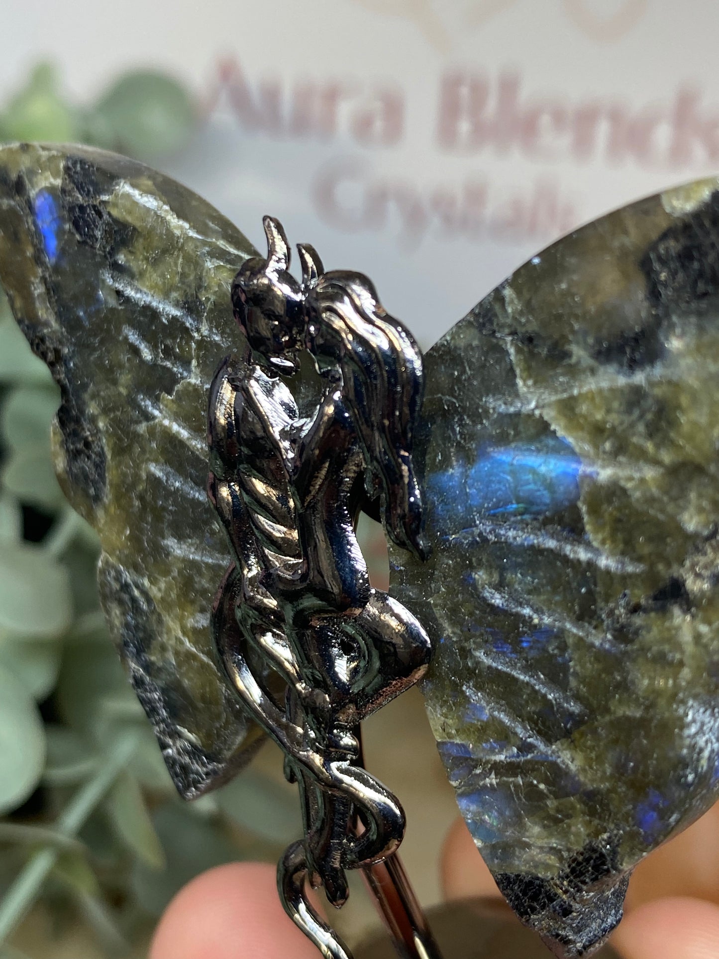 Labradorite Devil and Woman Wings