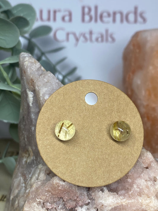 Golden Rutile Quartz Earrings