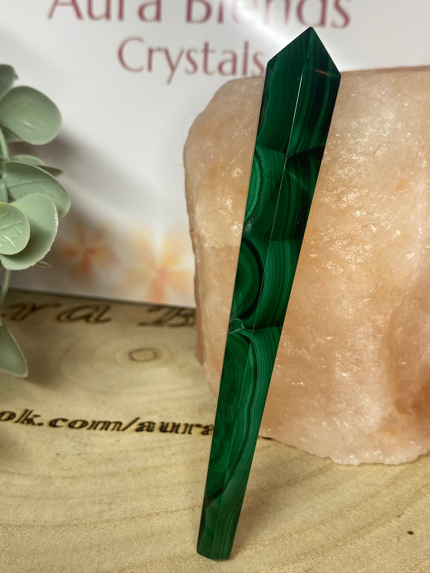 Malachite wand