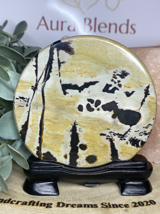 Picture Jasper disc in stand