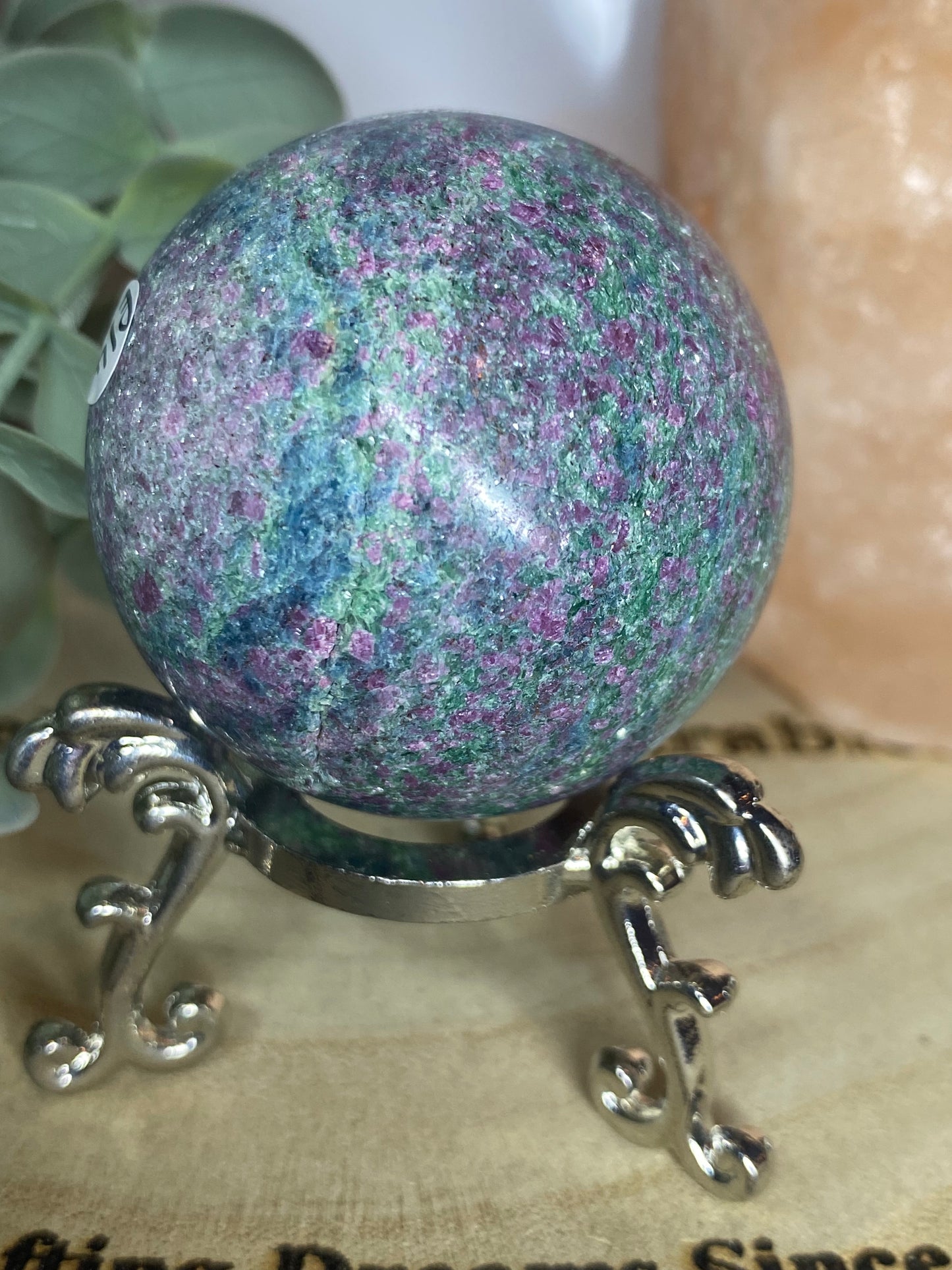 Ruby fuschite sphere