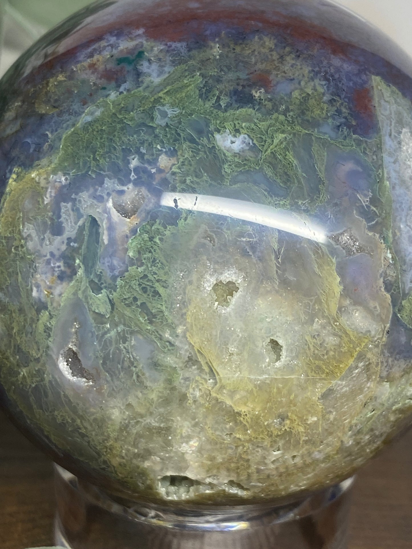 Ocean Jasper with Moss agate Sphere