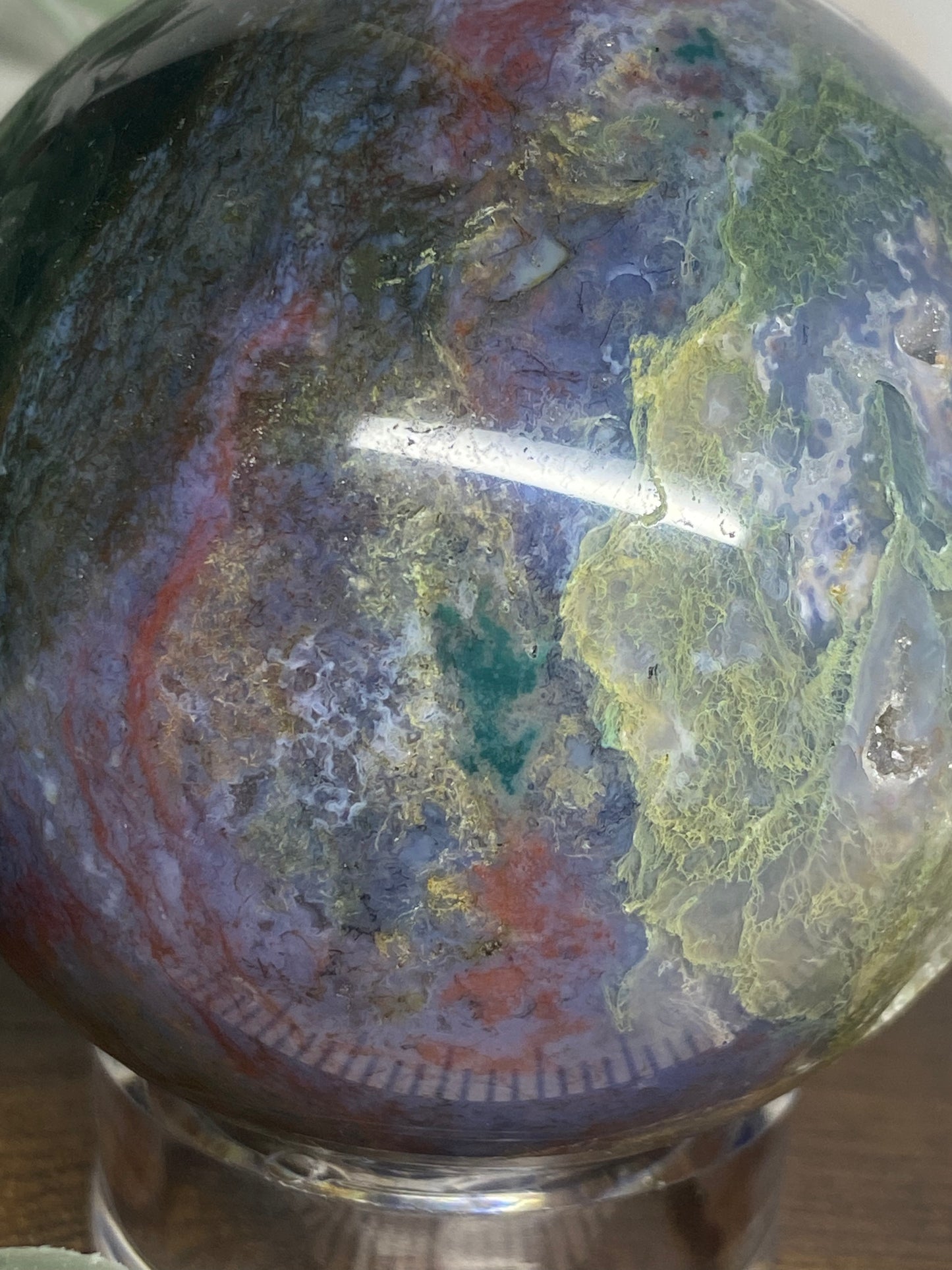 Ocean Jasper with Moss agate Sphere