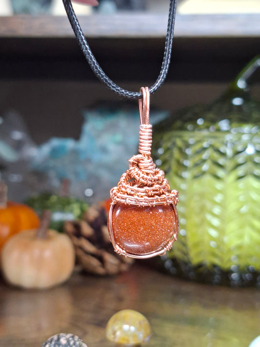 Golden Sandstone Acorn pendant