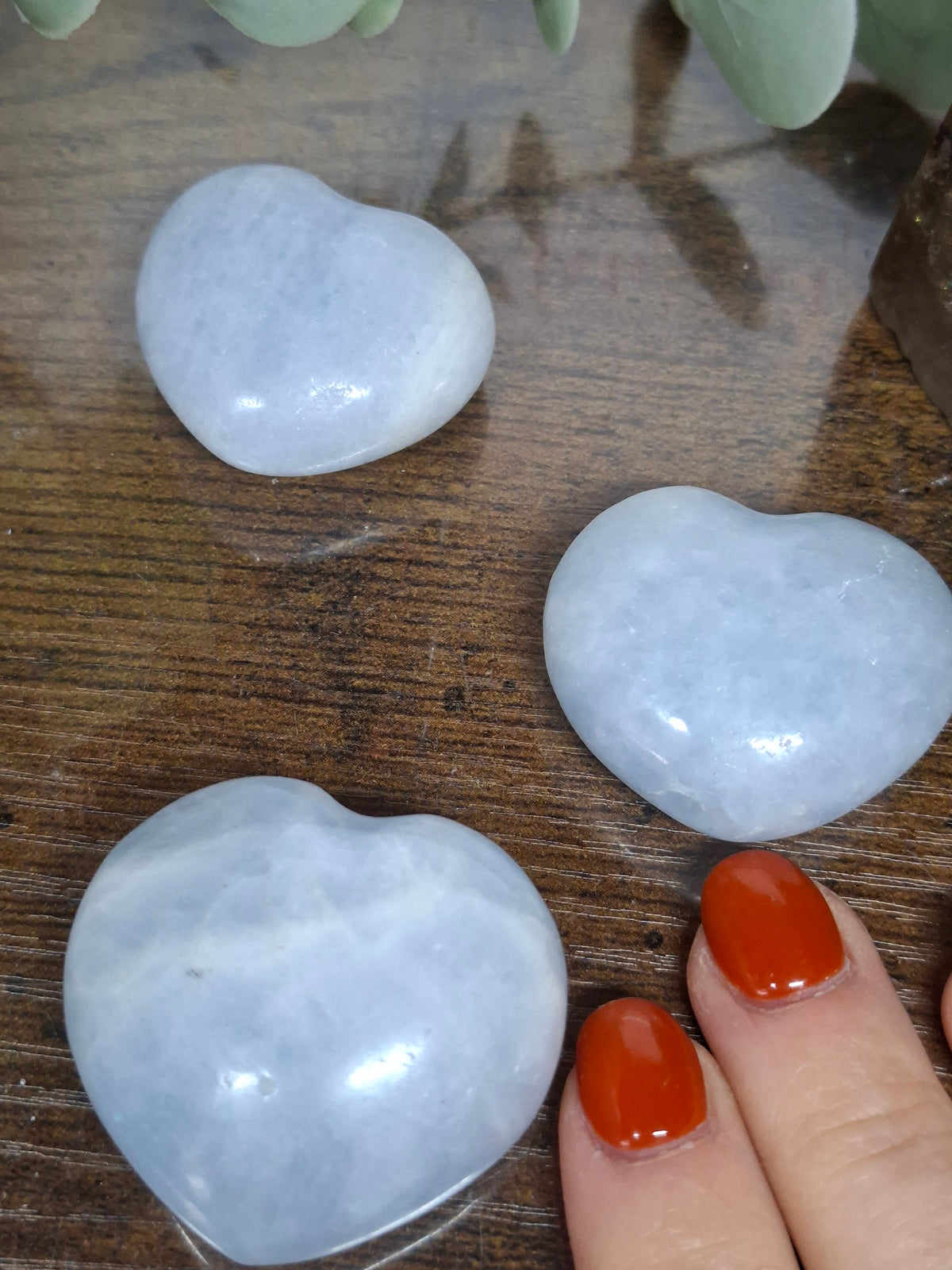 Blue Calcite Heart