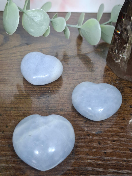 Blue Calcite Heart